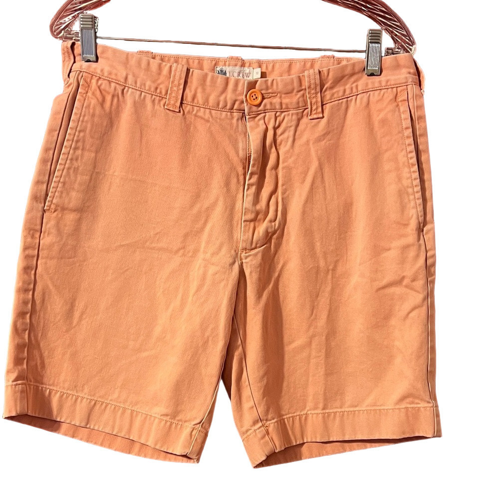 J. Crew Men's Coral Flat Front Shorts 32